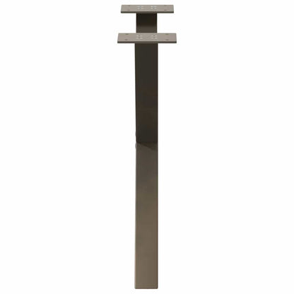 Coffee Table Legs X-Shaped 2 pcs Natural Steel 60x(42-43) cm Steel
