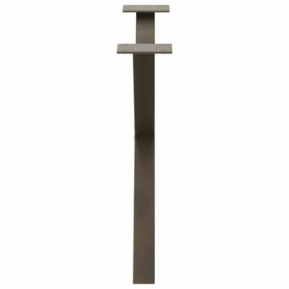 Coffee Table Legs X-Shaped 2 pcs Natural Steel 70x(42-43) cm Steel