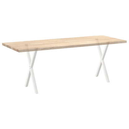 Dining Table Legs X-Shaped 2 pcs White 57x(72-73) cm Steel