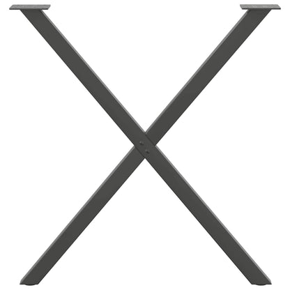 Dining Table Legs X-Shaped 2 pcs Anthracite 80x(72-73) cm Steel