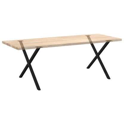 Dining Table Legs X-Shaped 2 pcs Black 90x(72-73) cm Steel