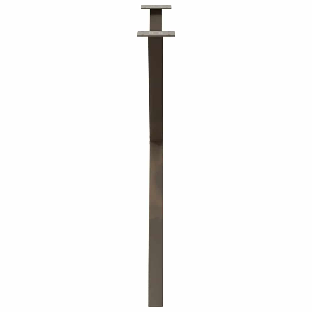 Dining Table Legs X-Shaped 2 pcs Natural Steel 90x(72-73) cm Steel
