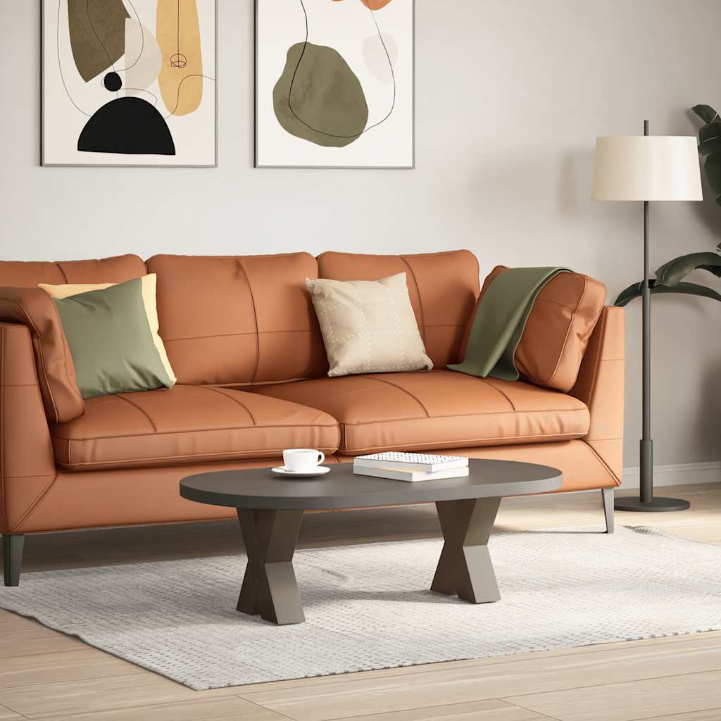 Coffee Table Legs X-Shaped 2 pcs Natural Steel 40x(30-31) cm Steel