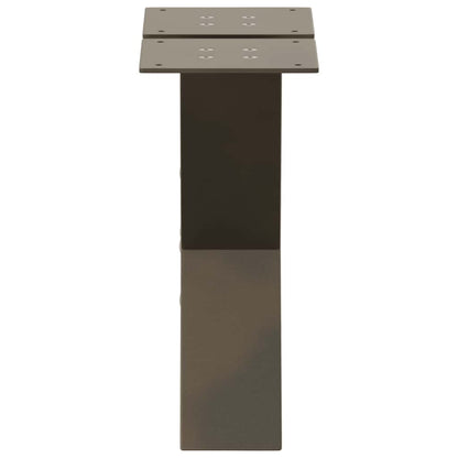 Coffee Table Legs X-Shaped 2 pcs Natural Steel 40x(30-31) cm Steel