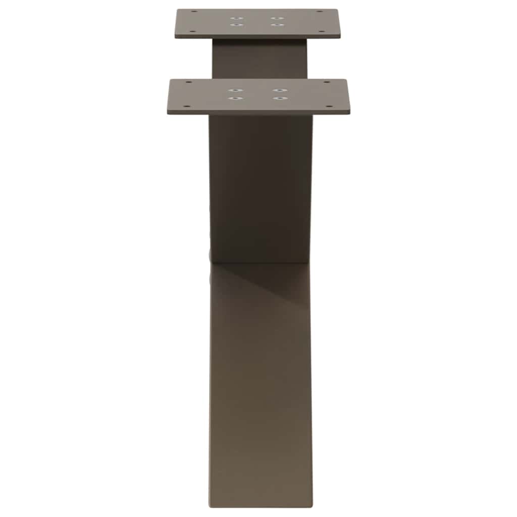 Coffee Table Legs X-Shaped 2 pcs Natural Steel 60x(30-31) cm Steel