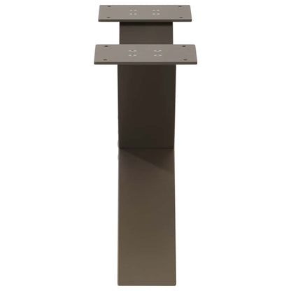 Coffee Table Legs X-Shaped 2 pcs Natural Steel 60x(30-31) cm Steel