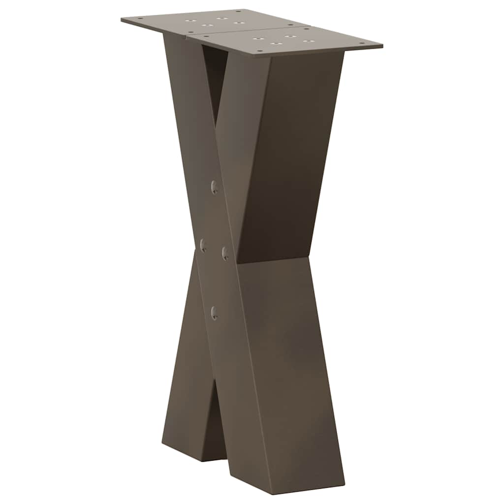 Coffee Table Legs X-Shaped 2 pcs Natural Steel 28x(42-43) cm Steel