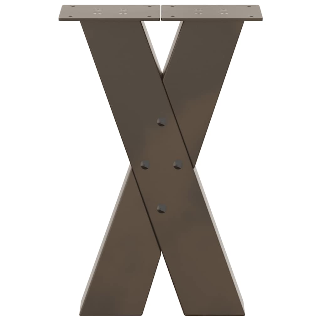 Coffee Table Legs X-Shaped 2 pcs Natural Steel 28x(42-43) cm Steel