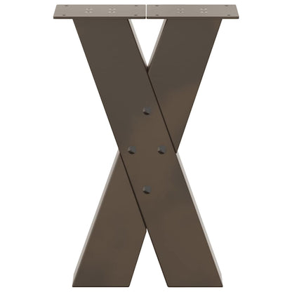 Coffee Table Legs X-Shaped 2 pcs Natural Steel 28x(42-43) cm Steel