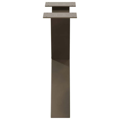 Coffee Table Legs X-Shaped 2 pcs Natural Steel 50x(42-43) cm Steel