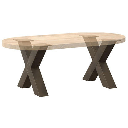 Coffee Table Legs X-Shaped 2 pcs Natural Steel 50x(42-43) cm Steel