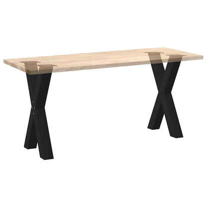 Dining Table Legs X-Shaped 2 pcs Black 50x(72-73) cm Steel