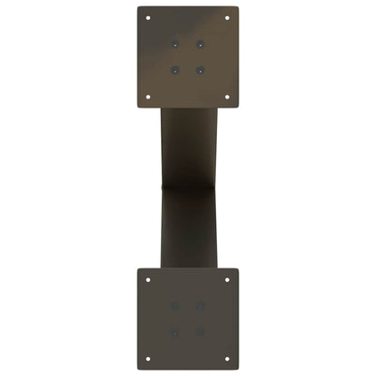 Dining Table Legs X-Shaped 2 pcs Natural Steel 60x(72-73) cm Steel