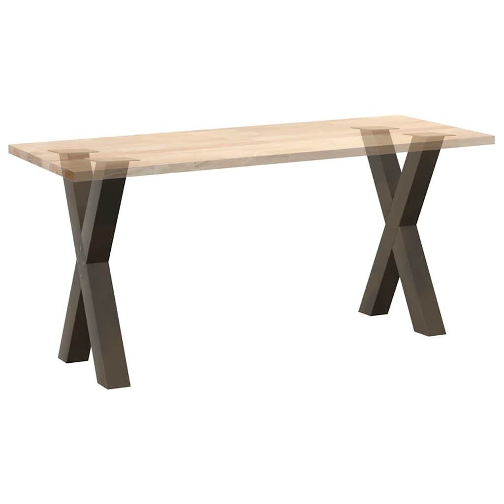 Dining Table Legs X-Shaped 2 pcs Natural Steel 60x(72-73) cm Steel