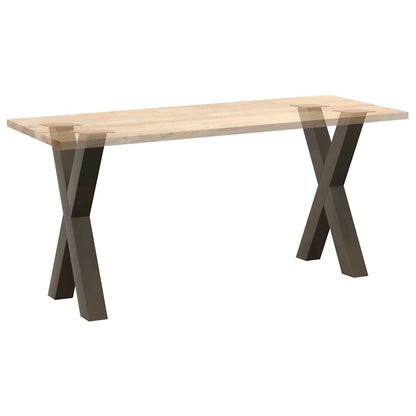 Dining Table Legs X-Shaped 2 pcs Natural Steel 60x(72-73) cm Steel