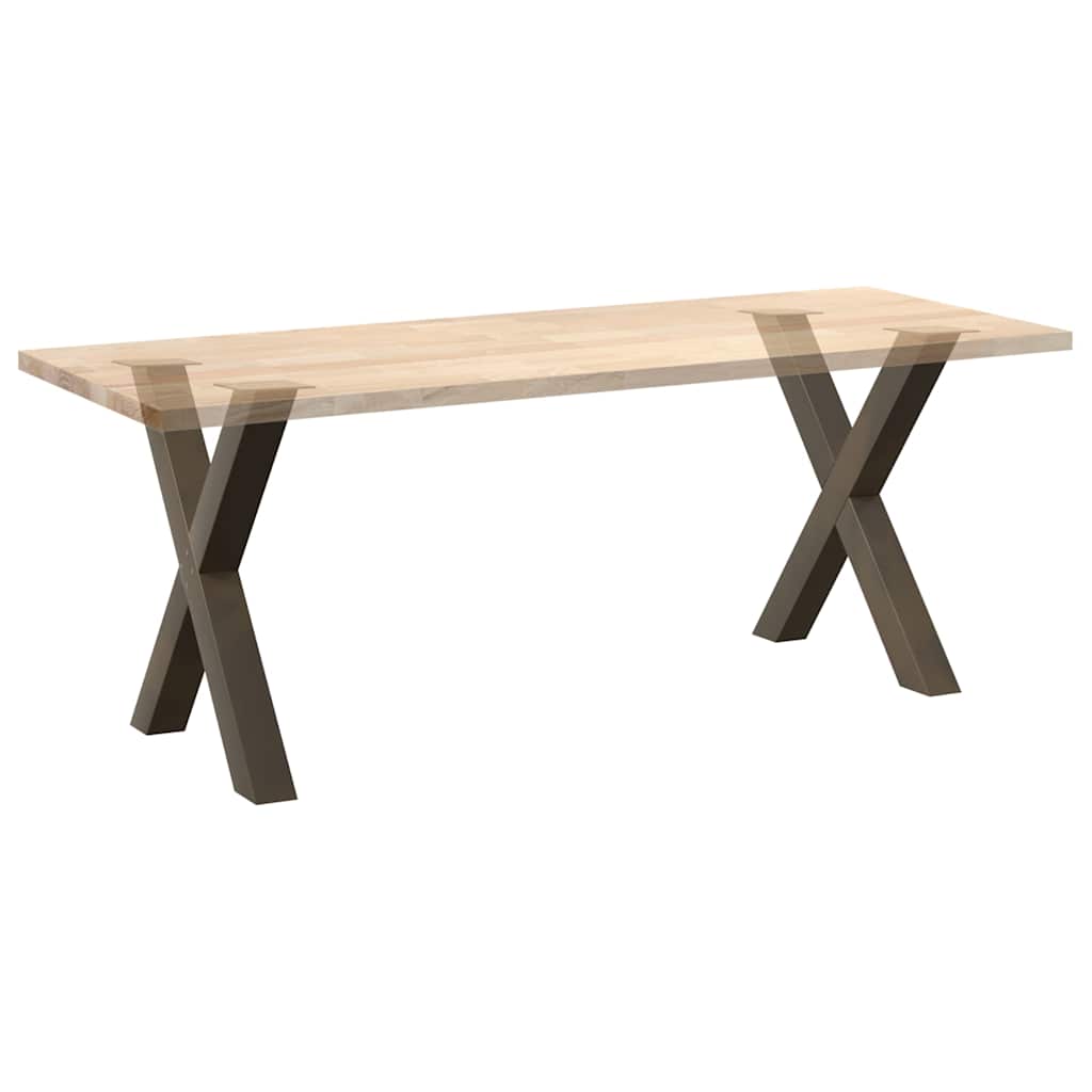 Dining Table Legs X-Shaped 2 pcs Natural Steel 70x(72-73) cm Steel