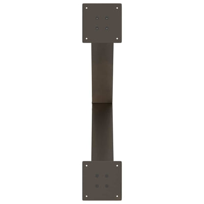 Dining Table Legs X-Shaped 2 pcs Natural Steel 80x(72-73) cm Steel