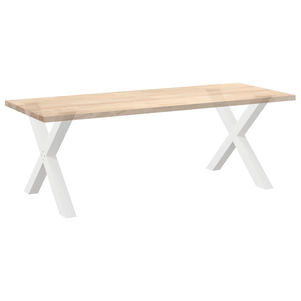 Dining Table Legs X-Shaped 2 pcs White 90x(72-73) cm Steel