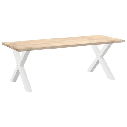 Dining Table Legs X-Shaped 2 pcs White 90x(72-73) cm Steel