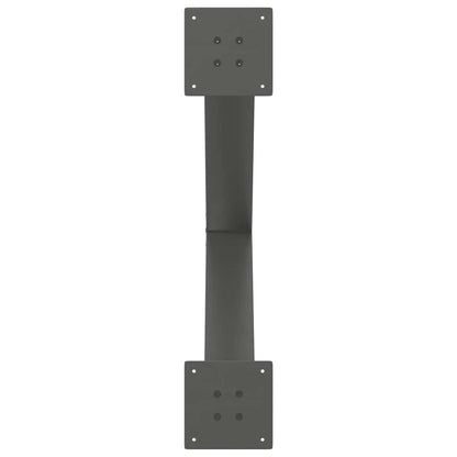 Dining Table Legs X-Shaped 3 pcs Anthracite 80x(72-73) cm Steel