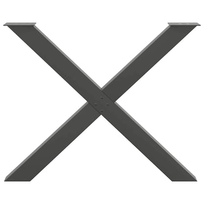 Dining Table Legs X-Shaped 3 pcs Anthracite 90x(72-73) cm Steel