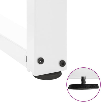Coffee Table Legs T-Shaped 2 pcs White 30x25x(30-31) cm Steel