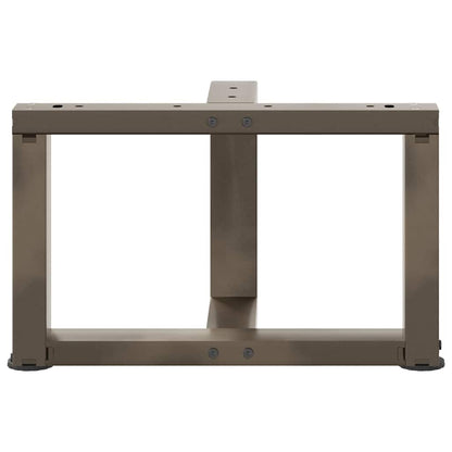 Coffee Table Legs T-Shaped 2 pcs Black 50x25x(30-31) cm Steel