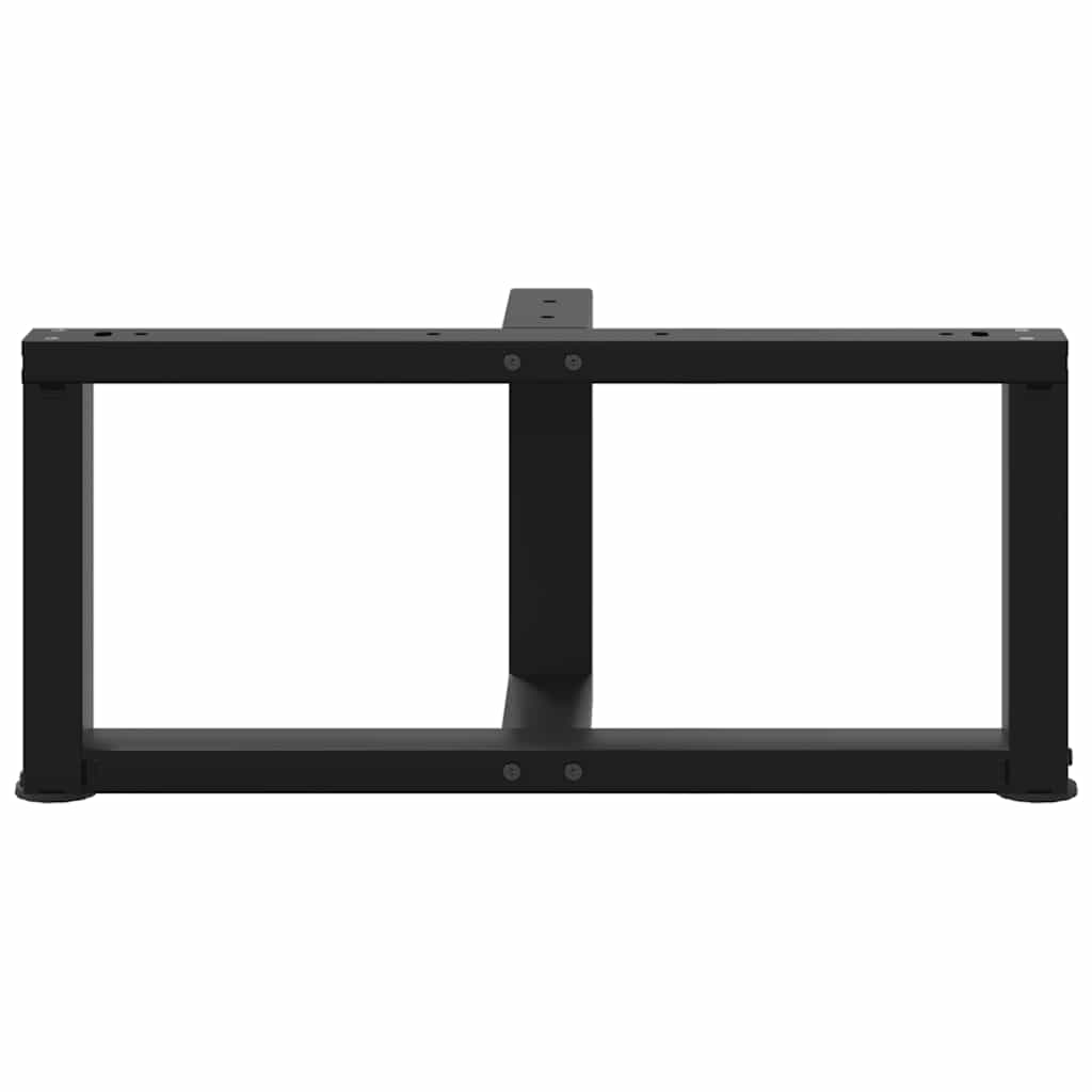 Coffee Table Legs T-Shaped 2 pcs Black 60x25x(30-31) cm Steel