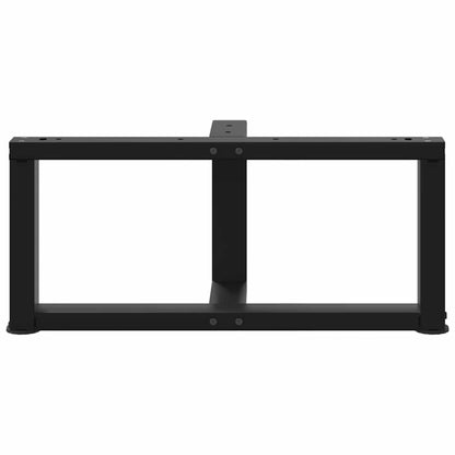 Coffee Table Legs T-Shaped 2 pcs Black 60x25x(30-31) cm Steel
