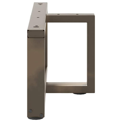 Coffee Table Legs T-Shaped 2 pcs Black 60x25x(30-31) cm Steel