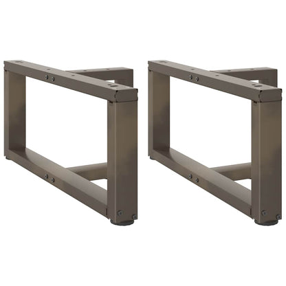 Coffee Table Legs T-Shaped 2 pcs Black 70x25x(30-31) cm Steel