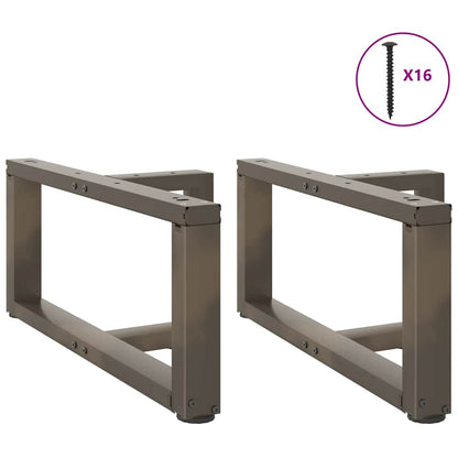 Coffee Table Legs T-Shaped 2 pcs Black 70x25x(30-31) cm Steel