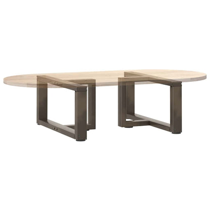 Coffee Table Legs T-Shaped 2 pcs Black 70x25x(30-31) cm Steel