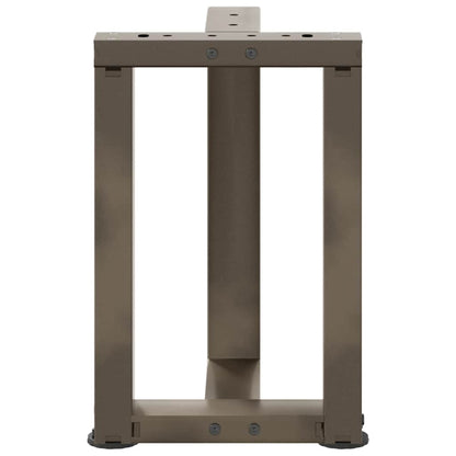 Coffee Table Legs T-Shaped 2 pcs Black 28x25x(42-43) cm Steel