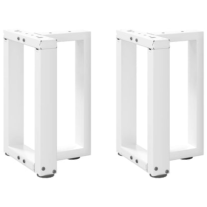 Coffee Table Legs T-Shaped 2 pcs White 38x25x(42-43) cm Steel