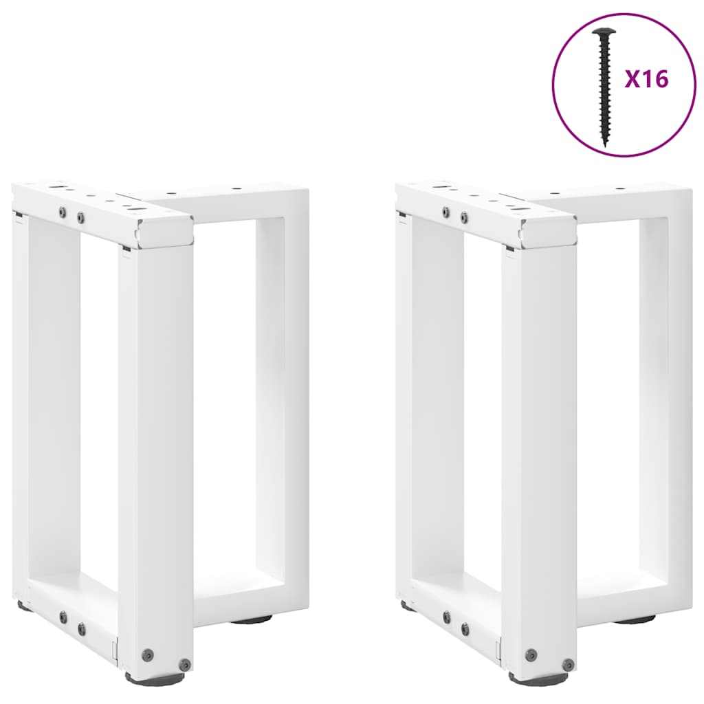 Coffee Table Legs T-Shaped 2 pcs White 38x25x(42-43) cm Steel