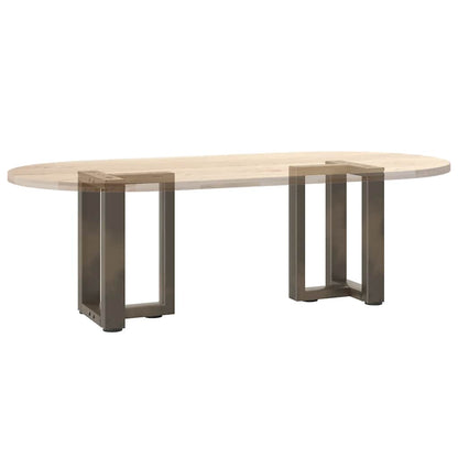 Coffee Table Legs T-Shaped 2 pcs Black 38x25x(42-43) cm Steel