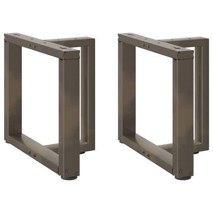 Coffee Table Legs T-Shaped 2 pcs Black 50x25x(42-43) cm Steel