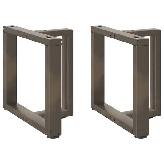 Coffee Table Legs T-Shaped 2 pcs Natural Steel 50x25x(42-43) cm Steel