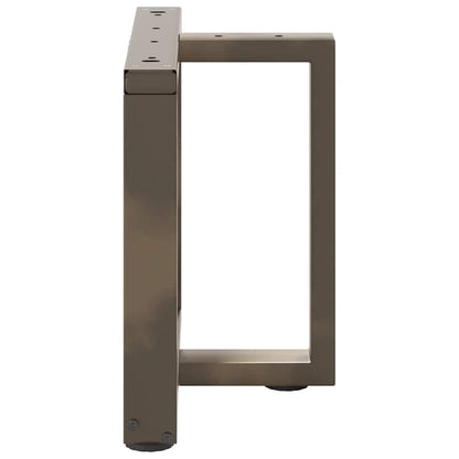 Coffee Table Legs T-Shaped 2 pcs Black 50x25x(42-43) cm Steel