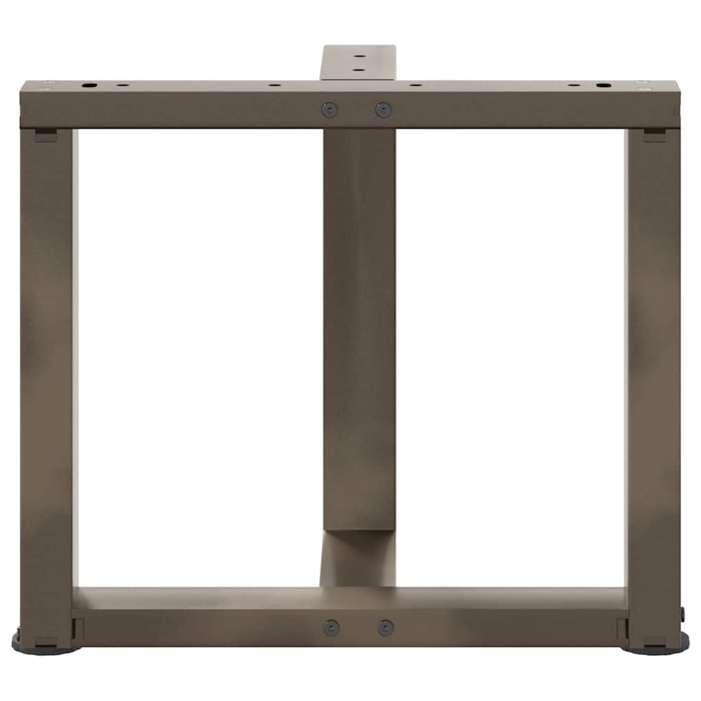 Coffee Table Legs T-Shaped 2 pcs Black 50x25x(42-43) cm Steel