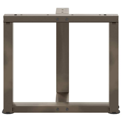 Coffee Table Legs T-Shaped 2 pcs Black 50x25x(42-43) cm Steel