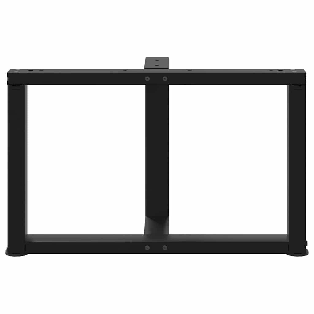 Coffee Table Legs T-Shaped 2 pcs Black 60x25x(42-43) cm Steel