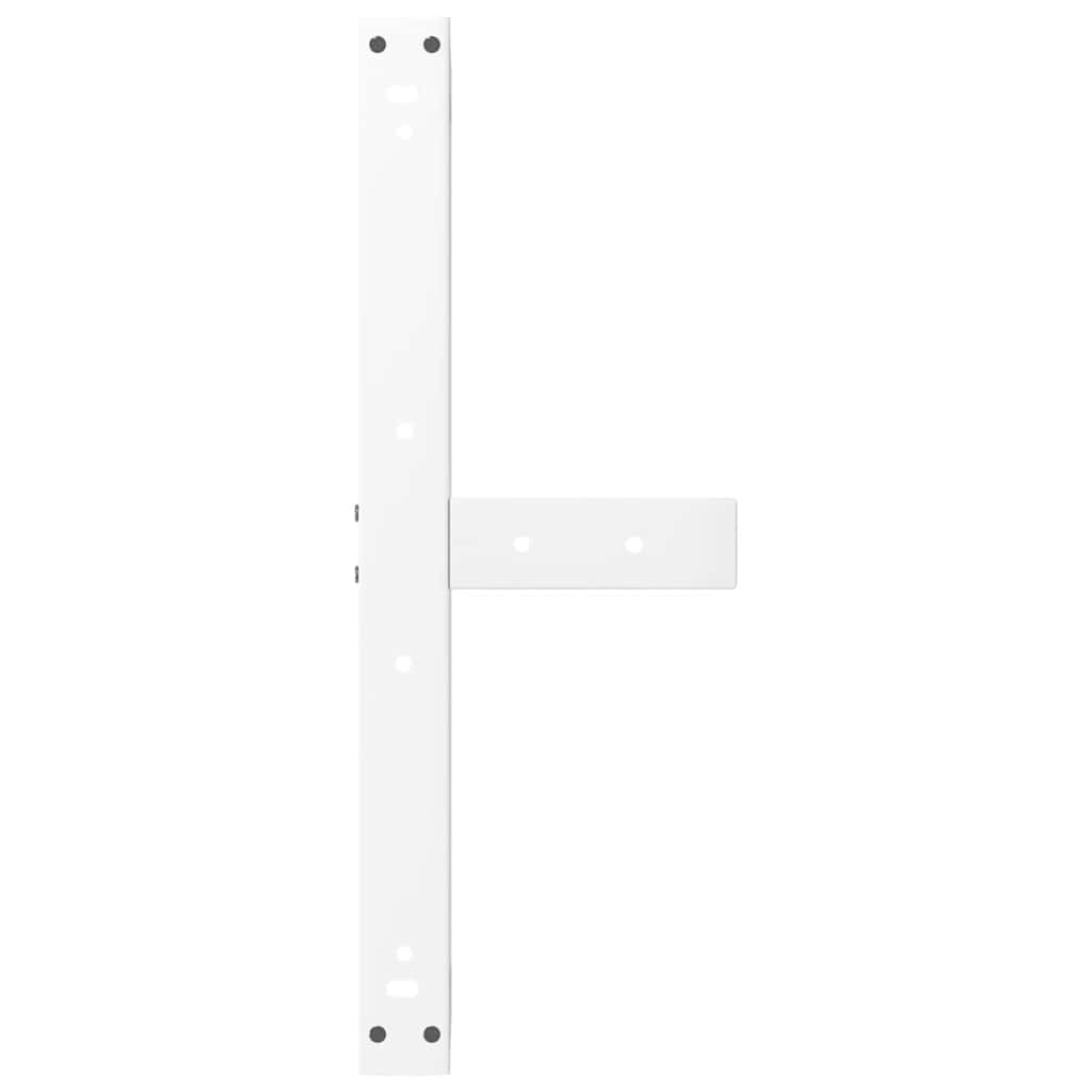 Coffee Table Legs T-Shaped 2 pcs White 60x25x(42-43) cm Steel