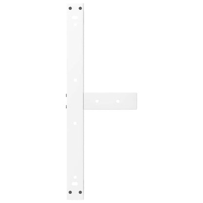 Coffee Table Legs T-Shaped 2 pcs White 60x25x(42-43) cm Steel