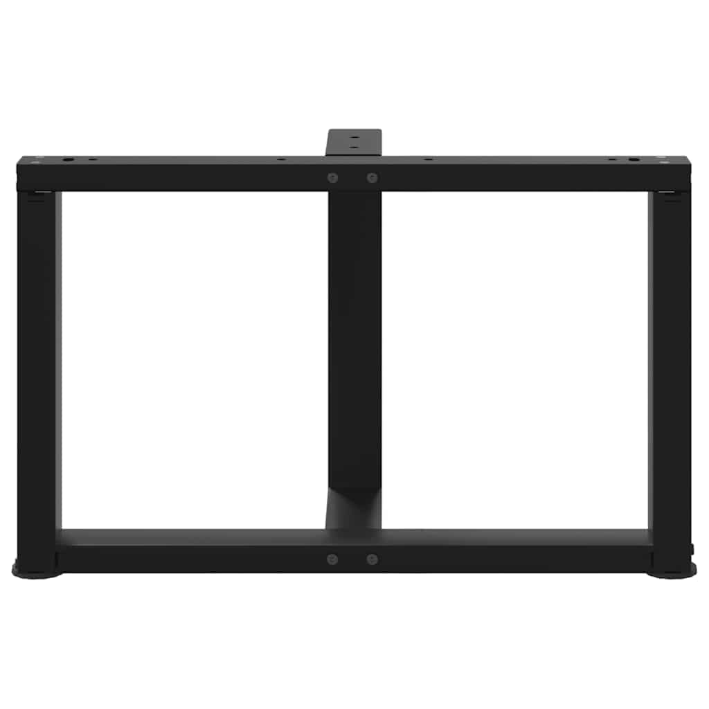 Coffee Table Legs T-Shaped 2 pcs Black 70x25x(42-43) cm Steel