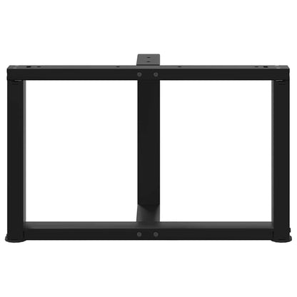 Coffee Table Legs T-Shaped 2 pcs Black 70x25x(42-43) cm Steel
