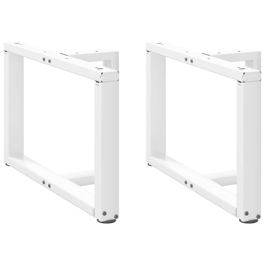 Coffee Table Legs T-Shaped 2 pcs White 70x25x(42-43) cm Steel