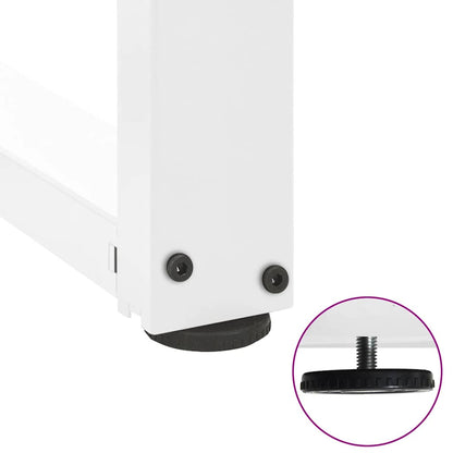 Coffee Table Legs T-Shaped 2 pcs White 70x25x(42-43) cm Steel