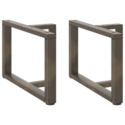 Coffee Table Legs T-Shaped 2 pcs Black 70x25x(42-43) cm Steel